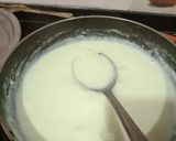 A picture of step 1 of Coconut burfi.