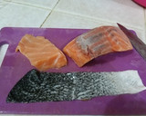 Foto langkah ke 3 dari resep Salmon Mentai Rice Bowl.