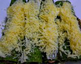 Foto del paso 5 de la receta Mozzarella y cheddar en rollo de espinaca y albahaca!