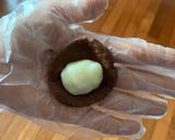 A picture of step 6 of Soft Chocolate Cookies with Mochi filling.