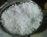 A picture of step 2 of Sabudana vada.