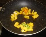 A picture of step 2 of Bathua Saag With Pakora And Potato Curry.