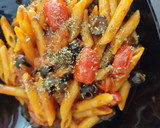 Foto del paso 5 de la receta: Penne all'aglio, acciughe, pomodoro, olive nere