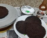 A picture of step 2 of Valentine day special black forest chocolate cake.