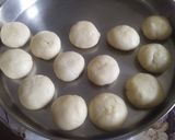 A picture of step 7 of Kharpudi Puri or Pudi stuffed with sweet fragrant besan.