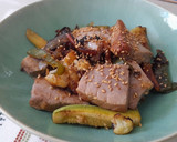 Foto del paso 5 de la receta: Atún marinado con verduras -en sartén-