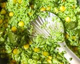 A picture of step 3 of Corn palak rice.
