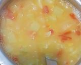 A picture of step 3 of Oats Semolina Uttapam with idli and Sambhar.