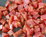 A picture of step 2 of Fried Rice with Chinese Sausage and Vegetables.