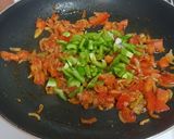 A picture of step 3 of Schezwan paneer bhurji chilla.