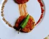A picture of step 6 of Alo k kabab.