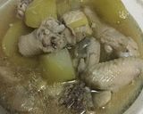 A picture of step 4 of Tinola (chicken soup).