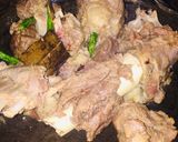 A picture of step 4 of Mutton white pulao.