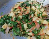 A picture of step 5 of Methi Aaloo (Potato fenugreek leaves vegetable).