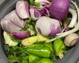A picture of step 1 of Green Chicken Biryani.