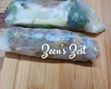 A picture of step 3 of Air Fryer Vietnamese Rice Paper Rolls.