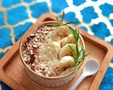 عکس مرحله 1 از دستور 🌸اوتمیل موز و بادام🌸