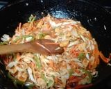 A picture of step 6 of Desi style spaghetti.