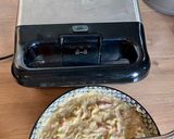 Une image de l'étape 6 de Gaufres salées de courgettes à la farine complète Omie, au chèvre et aux lardons fumés.