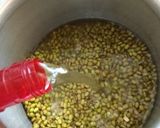 A picture of step 1 of Whole Moong with Garlic.
