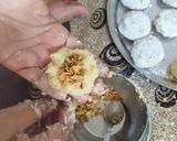 A picture of step 1 of Tikki chole chaat.
