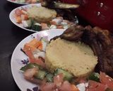 Pas rețetă Coastă de miel cu couscous și salată 1 fotografie