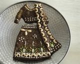 A picture of step 4 of Khajoor anjeer nuts chania choli cake.