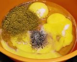 A picture of step 1 of Chilli egg (omlette style).