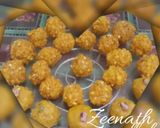 A picture of step 2 of Boondi and Motichoor Laddoos.