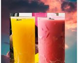 A picture of step 1 of Roohafza milk & fresh orange juice.
