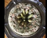 Une image de l'étape 3 de Flan aux asperges violettes saumon frais feta aneth et parmesan.
