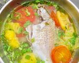 Hình bước làm 3 của món Canh cá hanh nấu thơm cà