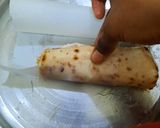 A picture of step 12 of Veg shawarma famous in middle east country.