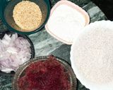 A picture of step 1 of Beetroot Flavored Ragi and Oats Roti.