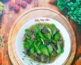 Hình bước làm 5 của món Lòng vịt xào mướp