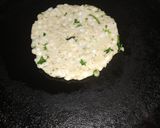 A picture of step 3 of Sabudana thalipith.