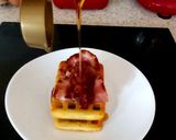 A picture of step 6 of My Sweet Potato Waffle + Bacon🥰#KitchenBingo.