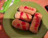 Foto langkah ke 6 dari resep Roti goreng Mozarella.
