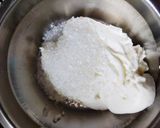 A picture of step 2 of Fruit Dessert with HungCurd topping.