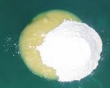 A picture of step 1 of Tutti Fruity cake.