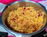 A picture of step 3 of Beet-carrot rice for kids lunch box.