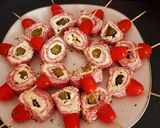 Une image de l'étape 3 de Bouchées de salami au fromage frais.