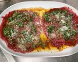 Une image de l'étape 8 de Carpaccio de boeuf à la coriandre et parmesan.