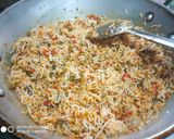 A picture of step 2 of Schezwan Fried Rice.