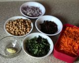 A picture of step 1 of Moroccan salad.