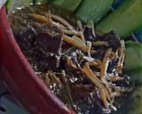 A picture of step 6 of Haryali or Chutney kaleji.