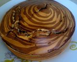 A picture of step 9 of Zebra Cake.