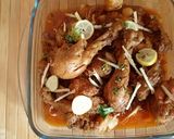 A picture of step 4 of Aloo chicken 🐓.