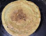 A picture of step 3 of Besan Chilla.
