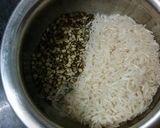 A picture of step 1 of Moong ki daal ki khichdi.